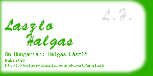 laszlo halgas business card