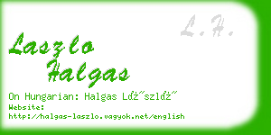 laszlo halgas business card